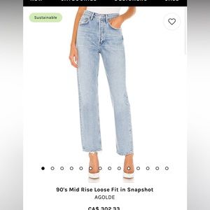 AGOLDE 90s mid-rise jeans - fit like high-rise